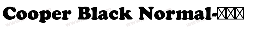 Cooper Black Normal字体转换